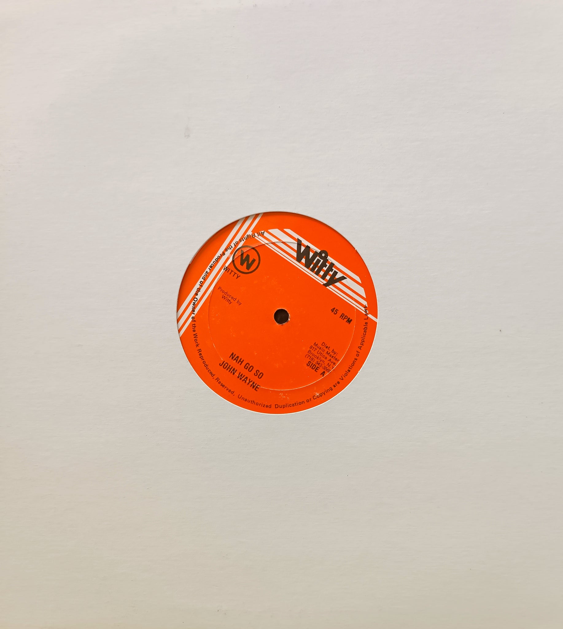 Nah Go So -  12", 45 RPM