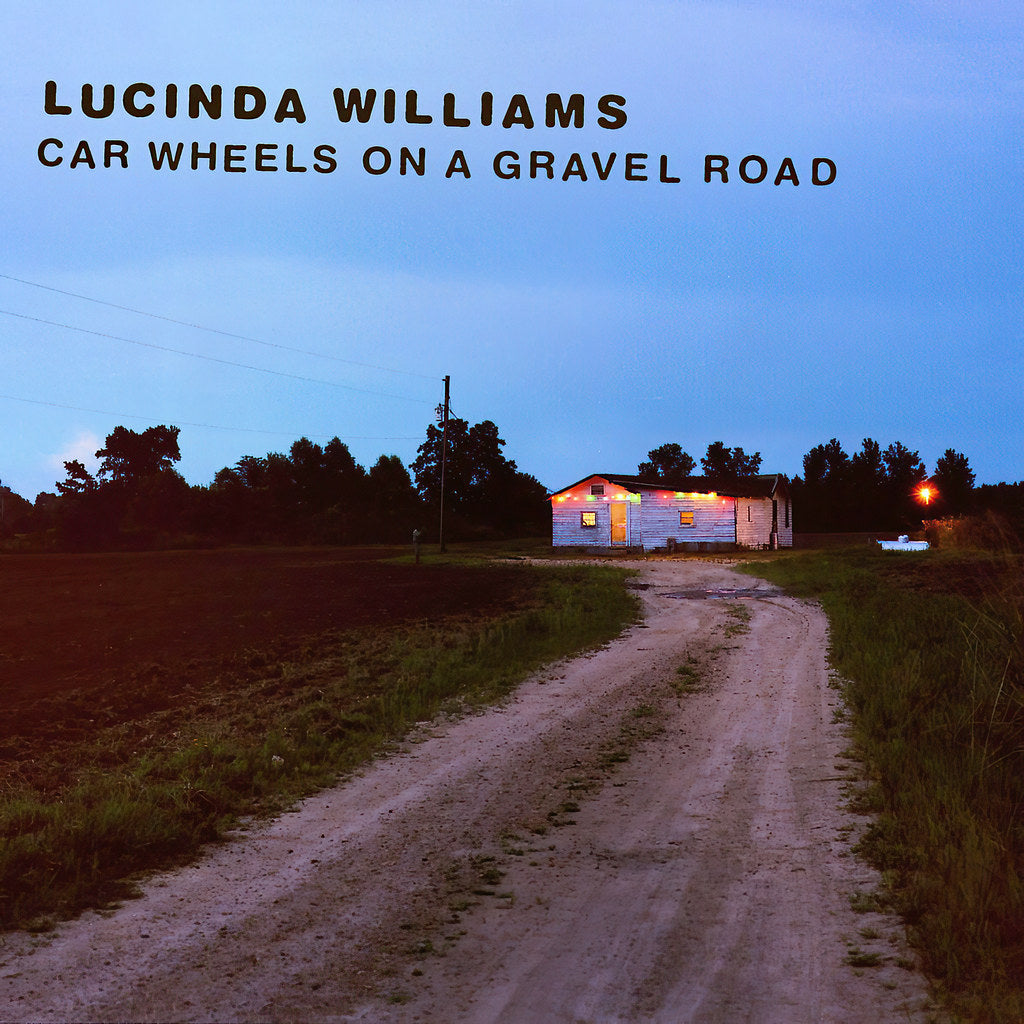 Car Wheels On A Gravel Road - Blue Vinyl